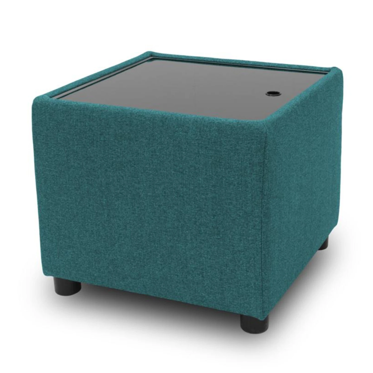 Polsterhocker - LOOKS by Wolfgang Joop - petrol - Tischfunktion 4 Polsterhocker - LOOKS by Wolfgang Joop - petrol - Tischfunktion – Bild 4