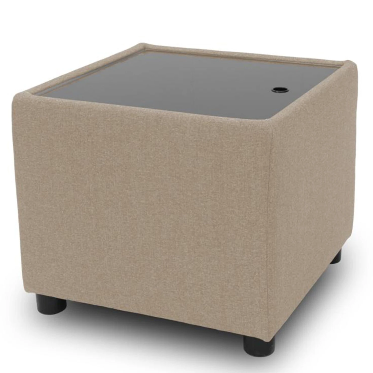 Polsterhocker - LOOKS by Wolfgang Joop - beige - Tischfunktion 4 Polsterhocker - LOOKS by Wolfgang Joop - beige - Tischfunktion – Bild 4