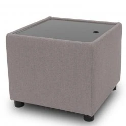 Polsterhocker - LOOKS by Wolfgang Joop - hellgrau - Tischfunktion -Esszimmer Verkaufsgeschäft 1238007001 05 1600Wx1600H