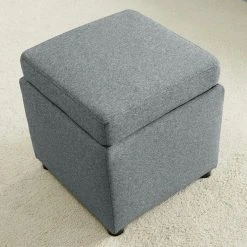 Polsterhocker - LOOKS by Wolfgang Joop - dunkelgrau - Tischfunktion -Esszimmer Verkaufsgeschäft 1238007002 05 1600Wx1600H