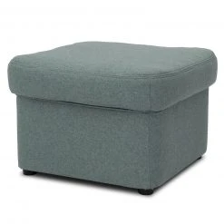 Hocker - eisblau - Feingewebe - 60x60 cm
