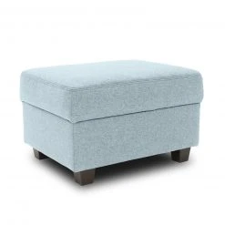 Hocker - lichtblau - Feingewebe - 68 cm