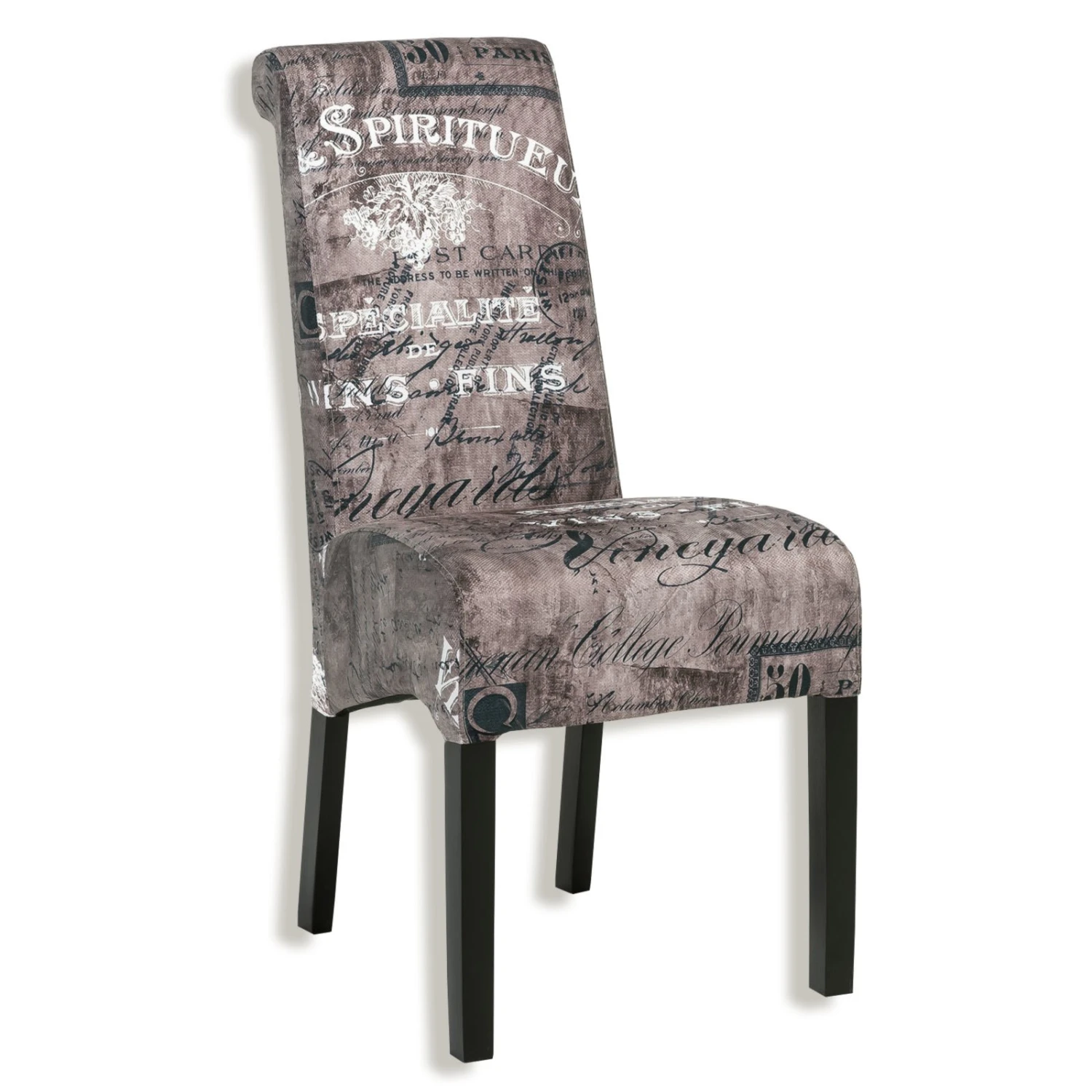 Polsterstuhl - Vintage - Webstoff - Buche massiv 1 Polsterstuhl - Vintage - Webstoff - Buche massiv