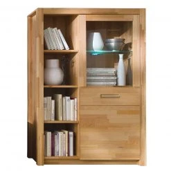 Vitrine - Kernbuche massiv geölt - 98 cm -Esszimmer Verkaufsgeschäft 1248001700 09 1600Wx1600H