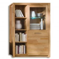 Vitrine - Kernbuche massiv geölt - 98 cm