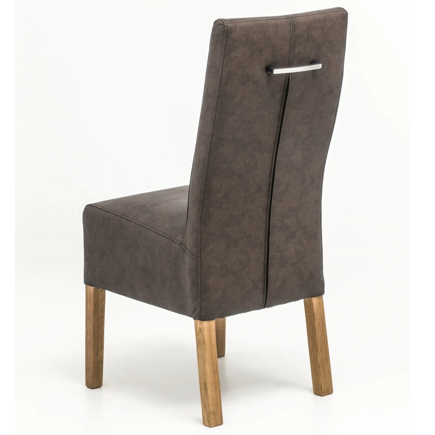 Polsterstuhl - braun-Eiche Massivholz 2 Polsterstuhl - braun-Eiche Massivholz – Bild 2