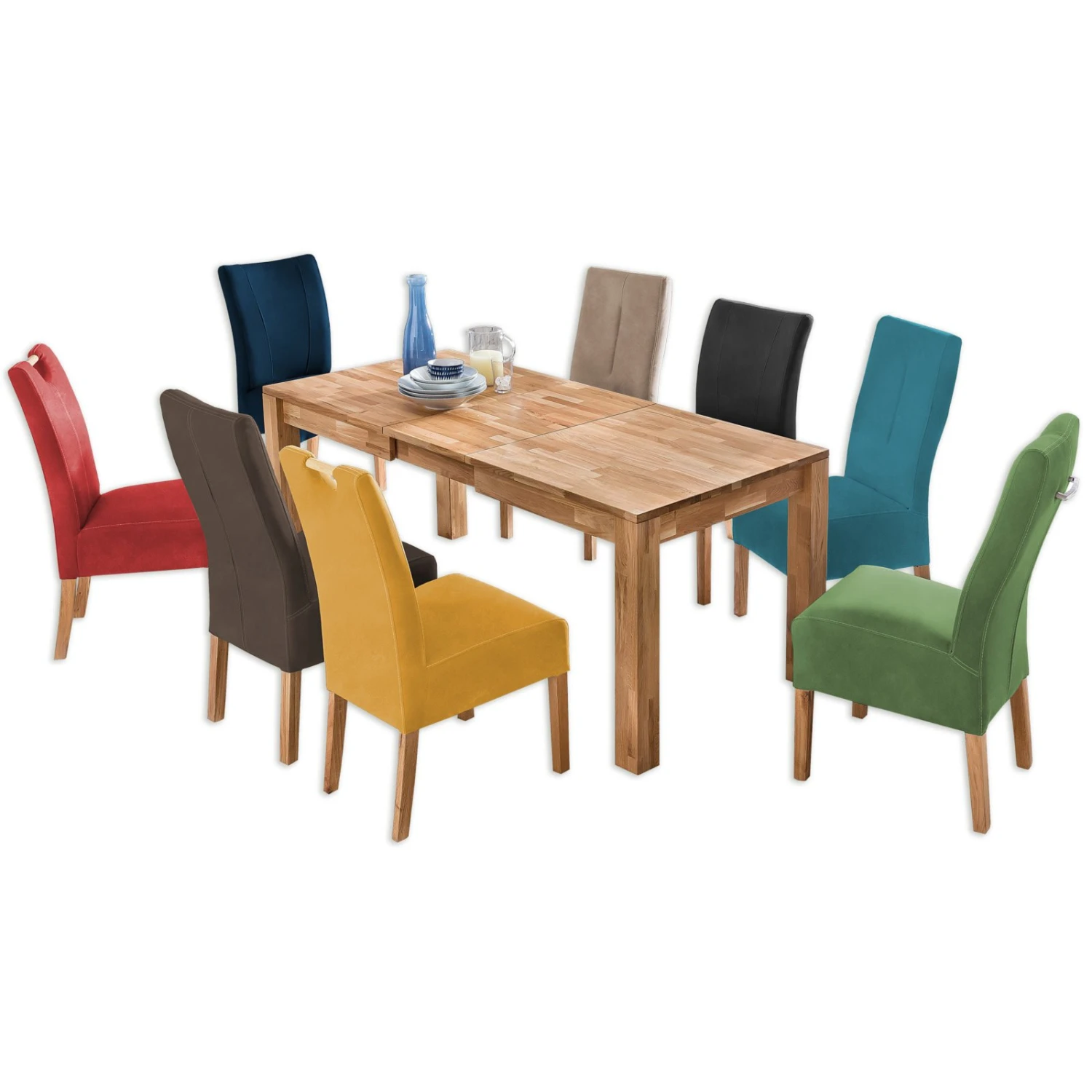 Polsterstuhl - braun-Eiche Massivholz 3 Polsterstuhl - braun-Eiche Massivholz – Bild 3