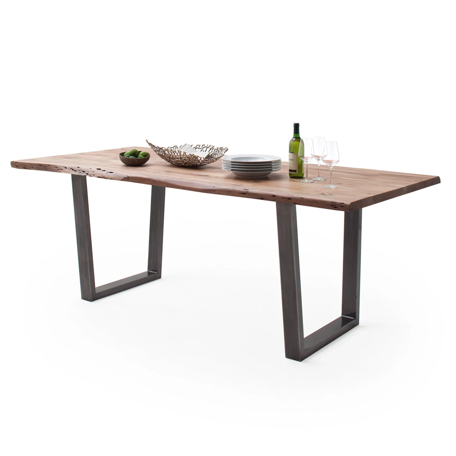 Esstisch - natur-antik - Akazie Massivholz - 180 cm 2 Esstisch - natur-antik - Akazie Massivholz - 180 cm – Bild 2