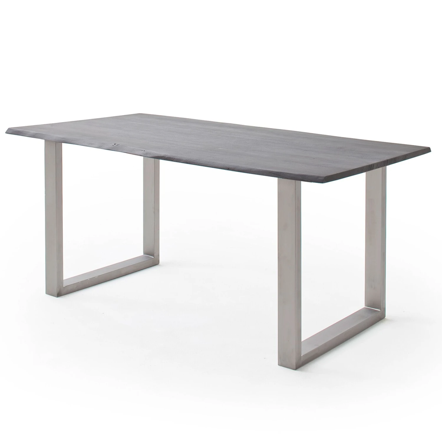 Esstisch - grau-Edelstahl - Akazie Massivholz - 160 cm 1 Esstisch - grau-Edelstahl - Akazie Massivholz - 160 cm