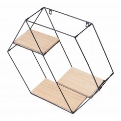 Wandregal - schwarz-natur - 58 cm -Esszimmer Verkaufsgeschäft 1257000200 04 1600Wx1600H