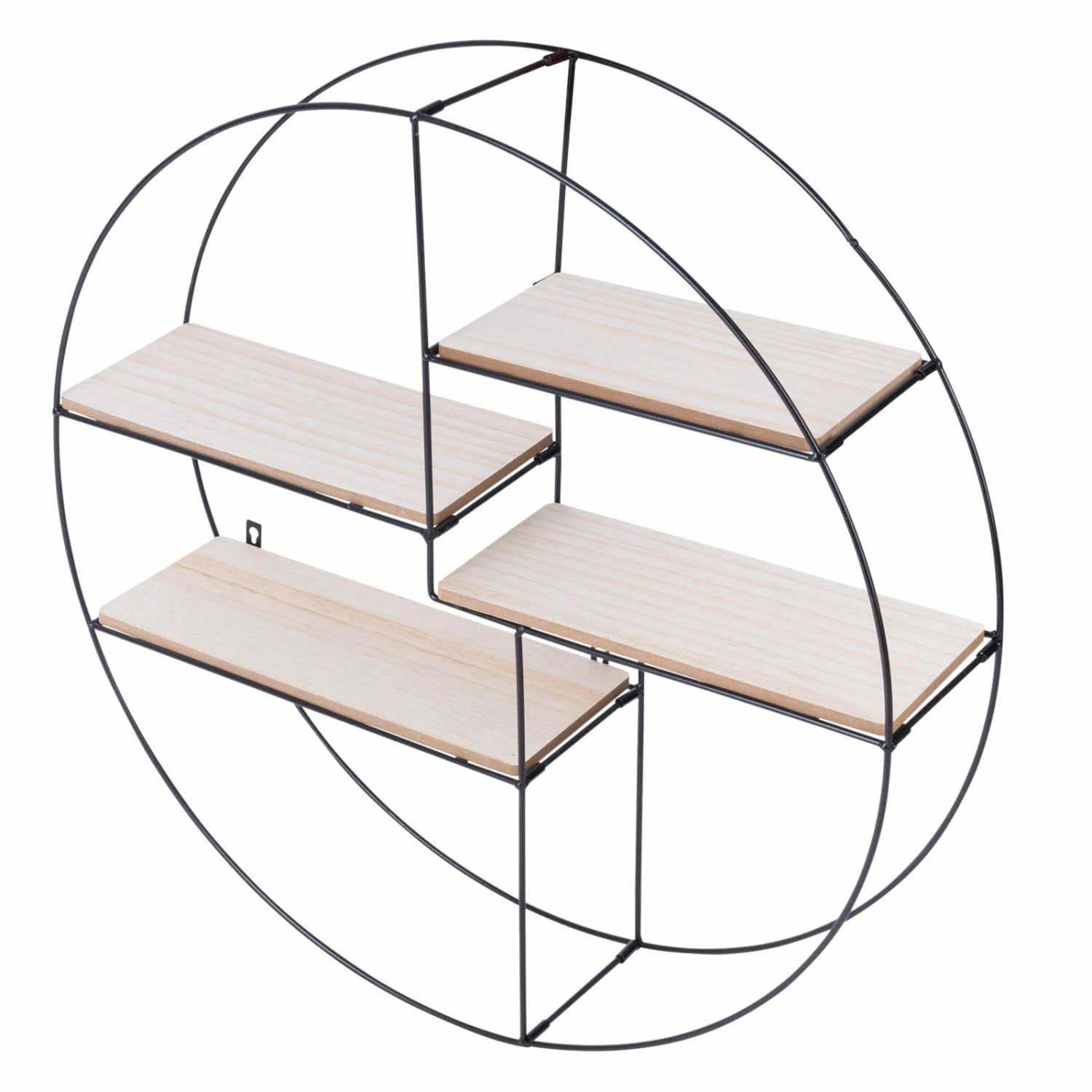 Wandregal - schwarz-natur - 70 cm 3 Wandregal - schwarz-natur - 70 cm – Bild 3