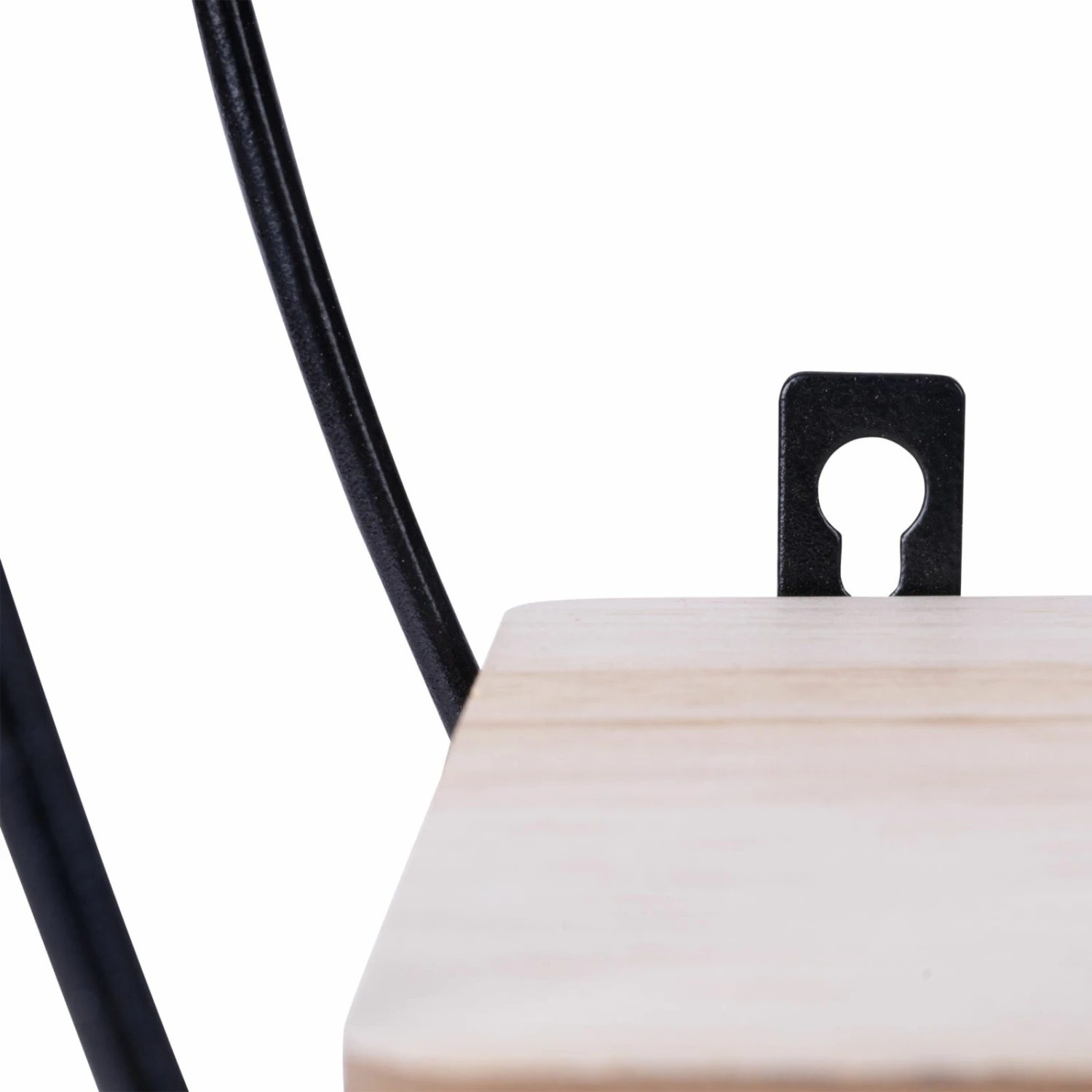 Wandregal - schwarz-natur - 70 cm 6 Wandregal - schwarz-natur - 70 cm – Bild 6