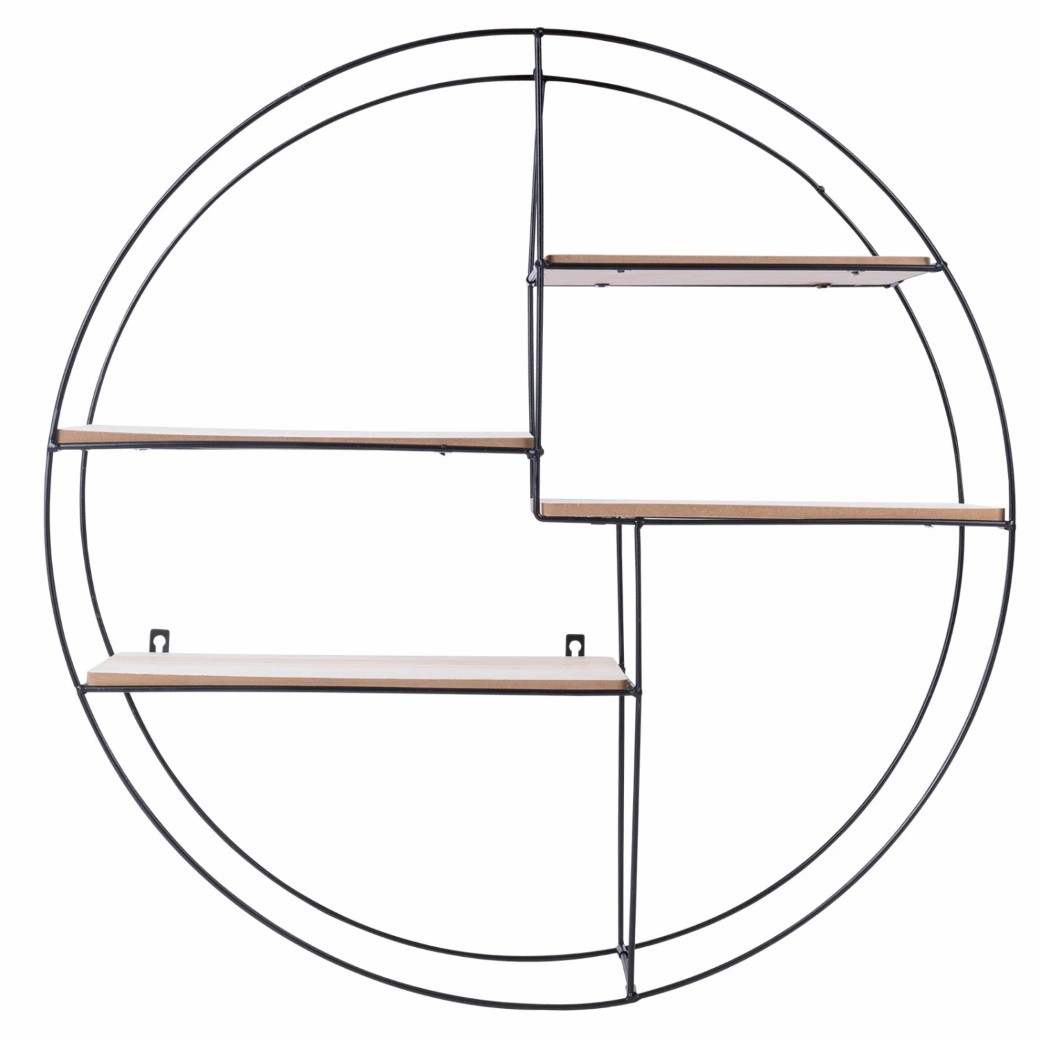 Wandregal - schwarz-natur - 70 cm 7 Wandregal - schwarz-natur - 70 cm – Bild 7