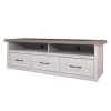 TV-Lowboard - Pinie weiß - Trüffel - 148 cm