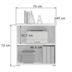 Regal MOVER - weiß - 68 cm 9 Regal MOVER - weiß - 68 cm -Esszimmer Verkaufsgeschäft 1331001100 03 1600Wx1600H