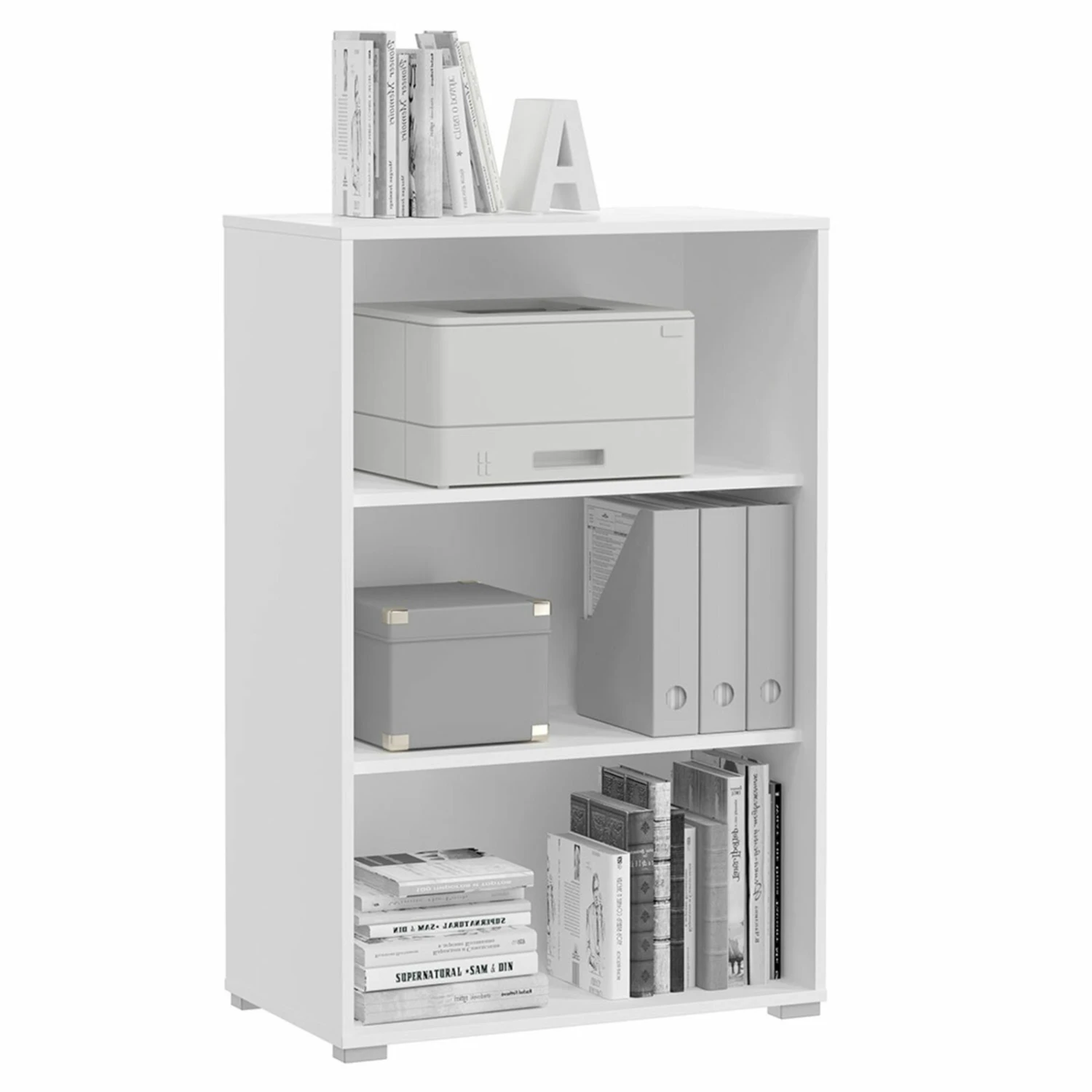 Standregal MOVER - weiß - 68x107 cm 2 Standregal MOVER - weiß - 68x107 cm – Bild 2