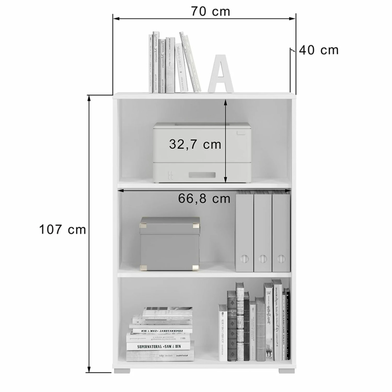 Standregal MOVER - weiß - 68x107 cm 3 Standregal MOVER - weiß - 68x107 cm – Bild 3