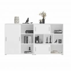 Kommode MOVER - weiß - 2 Schiebetüren - 100x107 cm -Esszimmer Verkaufsgeschäft 1331001400 08 1600Wx1600H