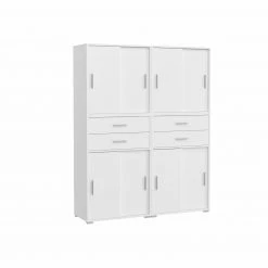 Kommode MOVER - weiß - Schiebetüren und Schubkästen - 68x107 cm 14 Kommode MOVER - weiß - Schiebetüren und Schubkästen - 68x107 cm -Esszimmer Verkaufsgeschäft 1331001500 07 1600Wx1600H