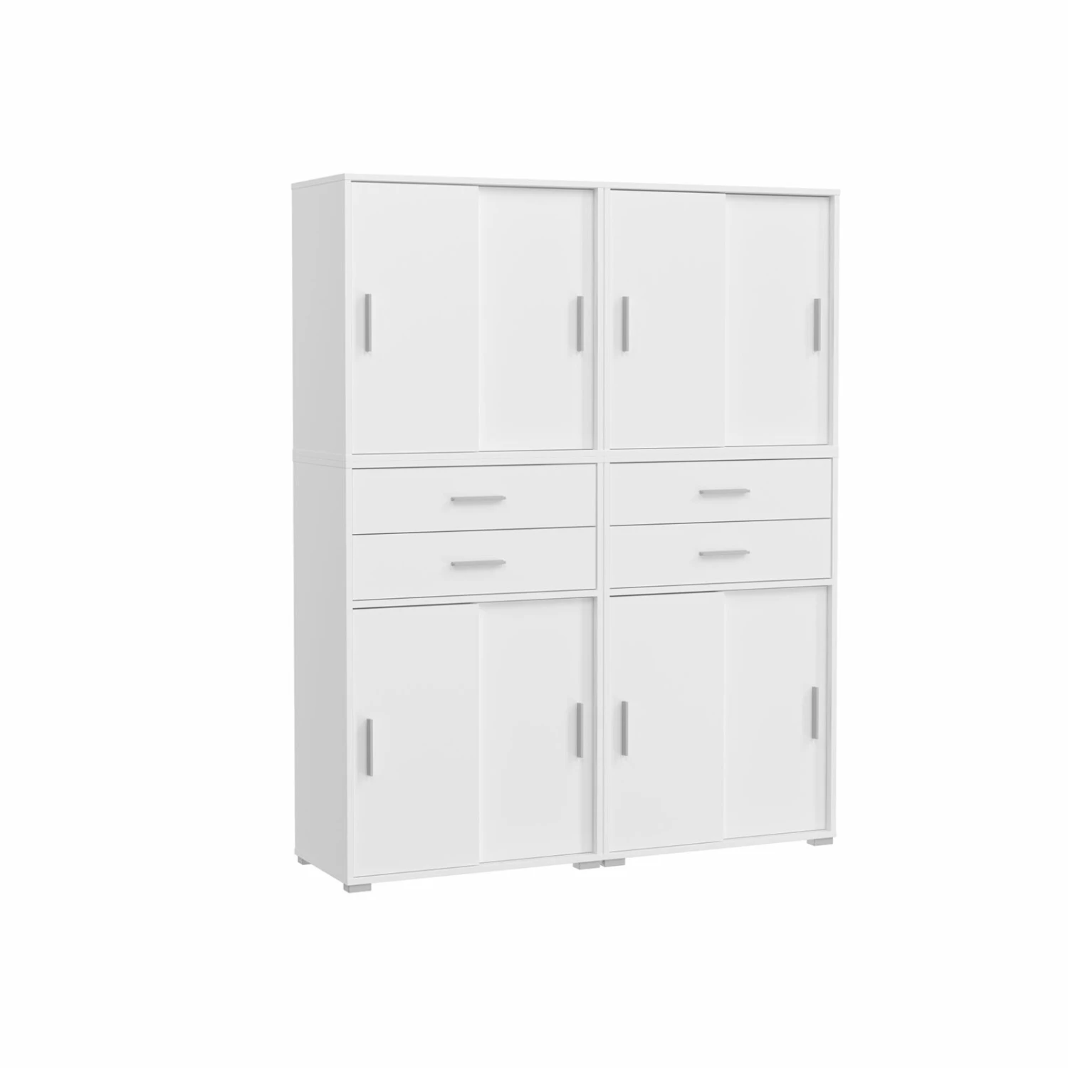 Kommode MOVER - weiß - Schiebetüren und Schubkästen - 68x107 cm 7 Kommode MOVER - weiß - Schiebetüren und Schubkästen - 68x107 cm – Bild 7