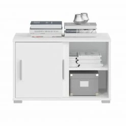 Kommode MOVER - weiß - 2 Schiebetüren - 68x46 cm