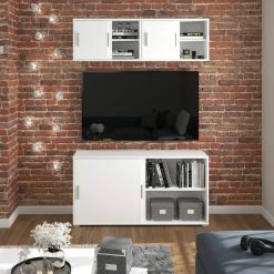 Sideboard MOVER - weiß - 2 Schiebetüren - 136x72 cm -Esszimmer Verkaufsgeschäft 1331001900 05 1600Wx1600H