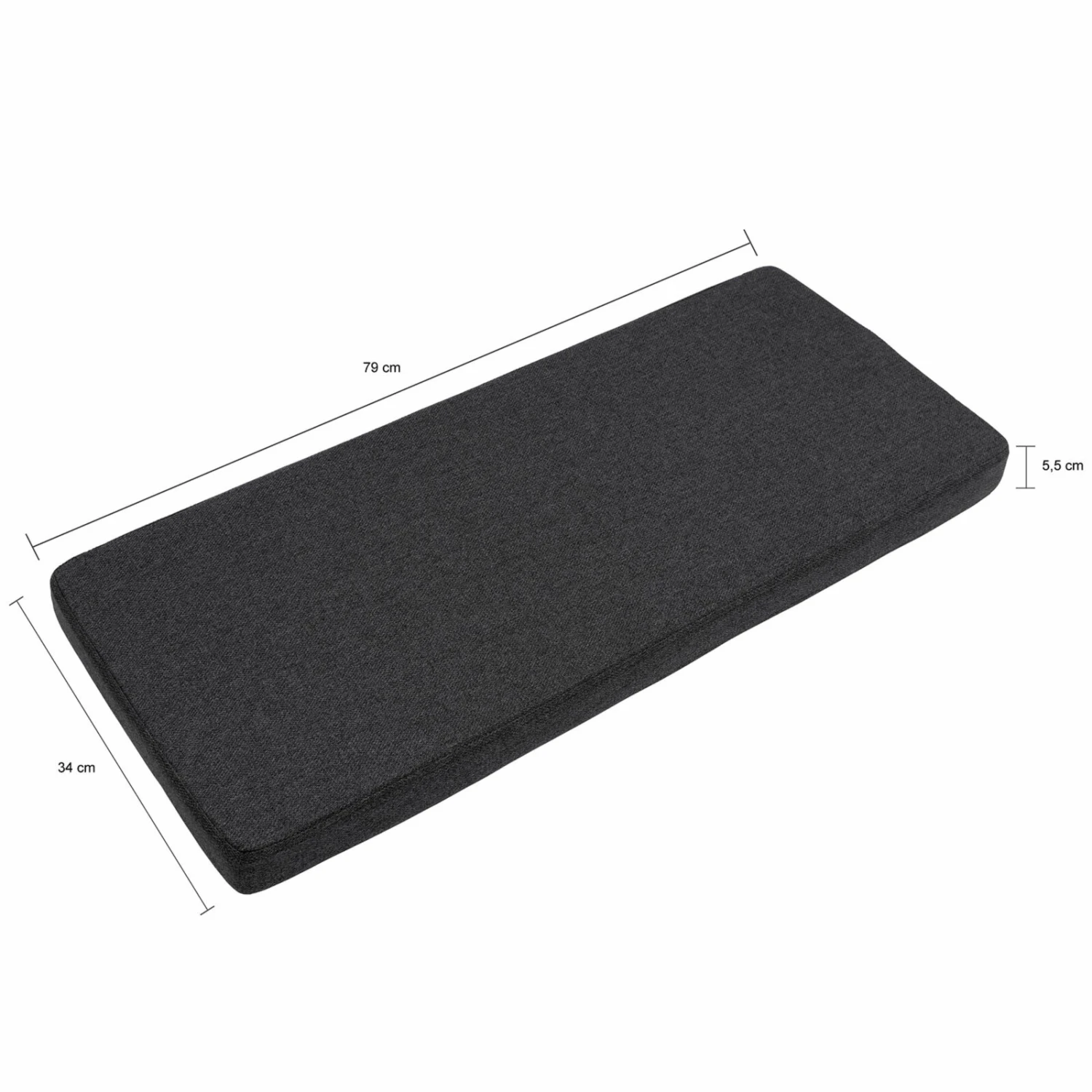 Sitzkissen SCOUT - grau - 80 cm 3 Sitzkissen SCOUT - grau - 80 cm – Bild 3