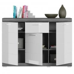 Kommode SCOUT - Rauchsilber - weiß Hochglanz - 120 cm -Esszimmer Verkaufsgeschäft 1331003100 03 1600Wx1600H