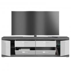 Lowboard SCOUT - Rauchsilber - weiß Hochglanz - 180 cm 7 Lowboard SCOUT - Rauchsilber - weiß Hochglanz - 180 cm -Esszimmer Verkaufsgeschäft 1331003200 03 1600Wx1600H