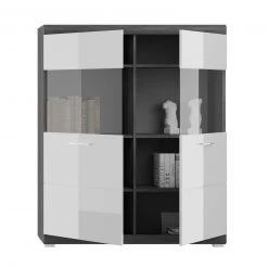 Highboardvitrine SCOUT - Rauchsilber - weiß Hochglanz - 114 cm breit 8 Highboardvitrine SCOUT - Rauchsilber - weiß Hochglanz - 114 cm breit -Esszimmer Verkaufsgeschäft 1331004900 03 1600Wx1600H