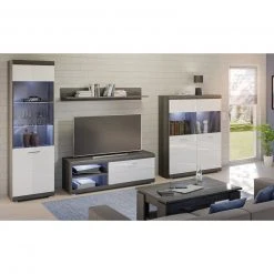 Highboardvitrine SCOUT - Rauchsilber - weiß Hochglanz - 114 cm breit 11 Highboardvitrine SCOUT - Rauchsilber - weiß Hochglanz - 114 cm breit -Esszimmer Verkaufsgeschäft 1331004900 06 1600Wx1600H