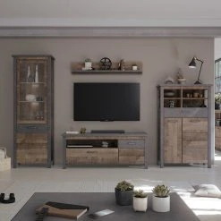 Highboard OLIVER - Tabak Eiche-Matera - 149 cm hoch 9 Highboard OLIVER - Tabak Eiche-Matera - 149 cm hoch -Esszimmer Verkaufsgeschäft 1331005200 05 1600Wx1600H