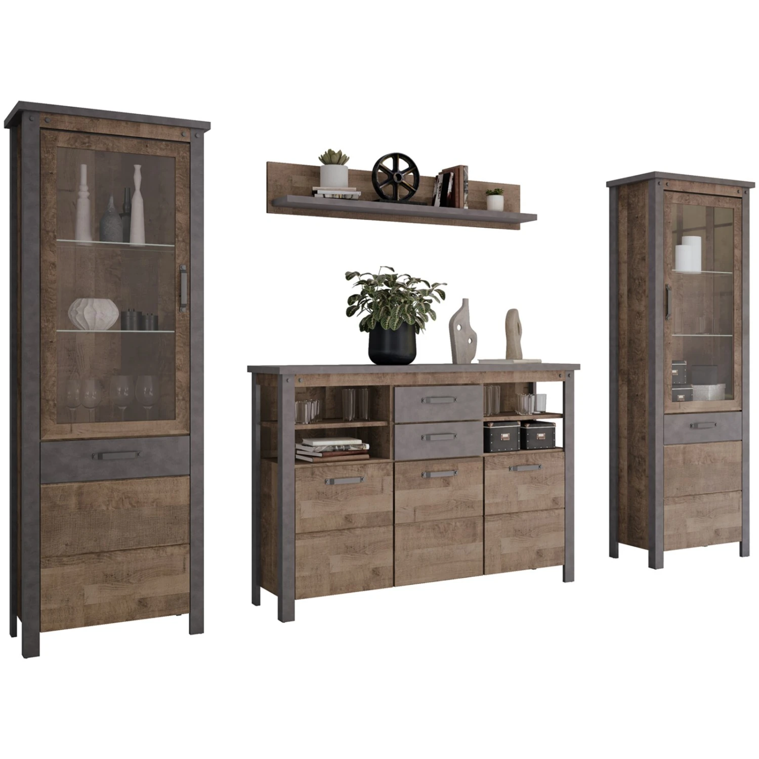 Highboard OLIVER - Tabak Eiche-Matera - 149 cm breit 4 Highboard OLIVER - Tabak Eiche-Matera - 149 cm breit – Bild 4