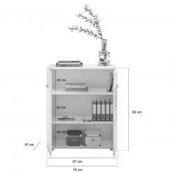 Kommode LINUS - weiß Hochglanz-weiß - 2 Türen - 70 cm -Esszimmer Verkaufsgeschäft 1331007400 04 1600Wx1600H