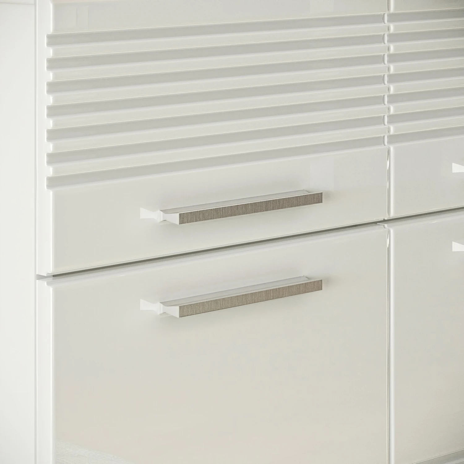 Kommode LINUS - weiß Hochglanz-weiß - 3 Schubkästen - 105 cm 5 Kommode LINUS - weiß Hochglanz-weiß - 3 Schubkästen - 105 cm – Bild 5