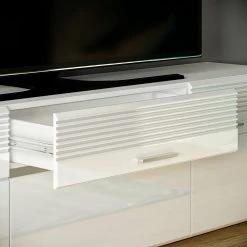 Lowboard LINUS - weiß Hochglanz-weiß - 2 Türen - 185 cm -Esszimmer Verkaufsgeschäft 1331007700 05 1600Wx1600H