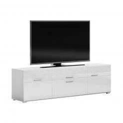 Lowboard LINUS - weiß Hochglanz-weiß - 2 Türen - 185 cm