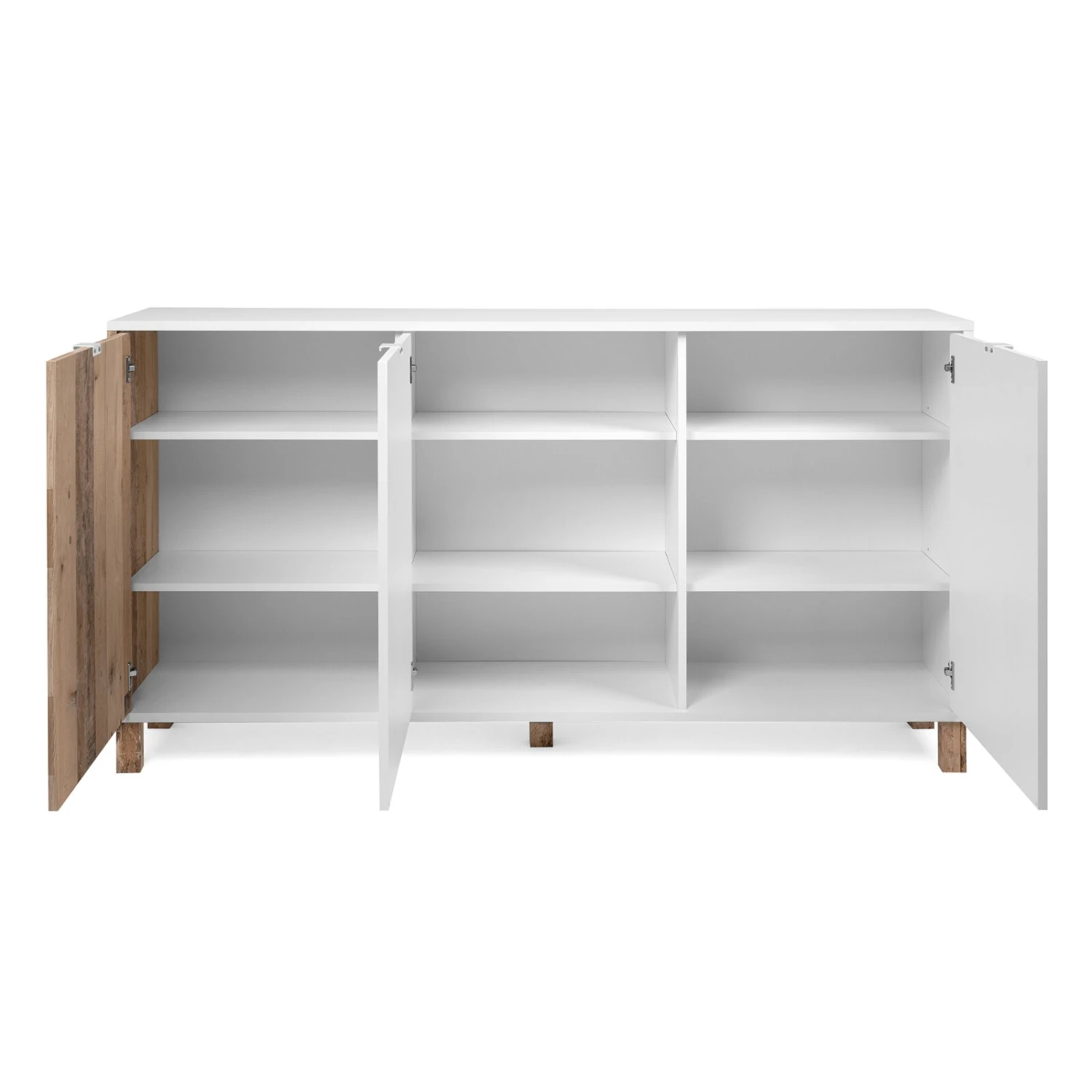 Kommode MENORCA - weiß-Old Style hell - 3 Türen - 160 cm 3 Kommode MENORCA - weiß-Old Style hell - 3 Türen - 160 cm – Bild 3