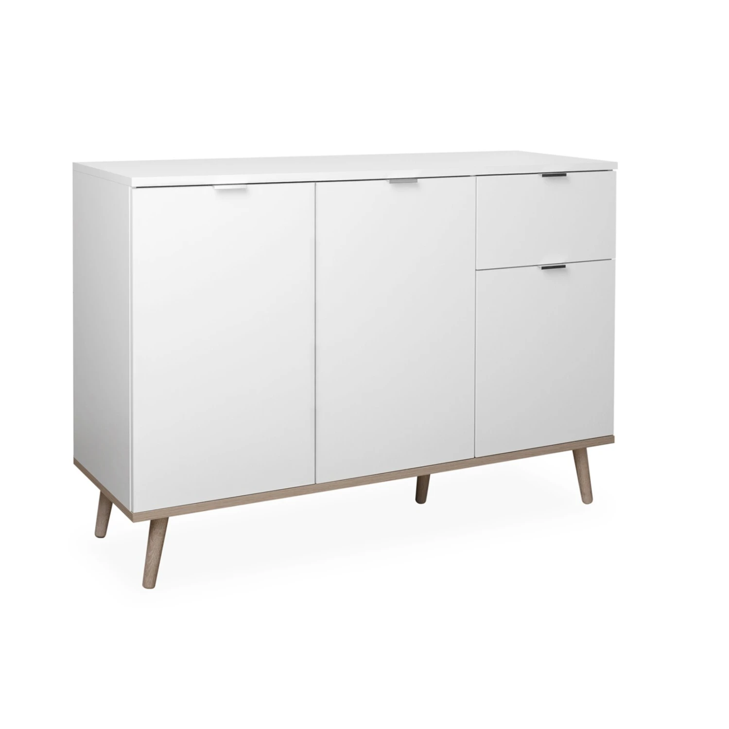 Sideboard GÖTEBORG - weiß-Sonoma Eiche - 120 cm breit 1 Sideboard GÖTEBORG - weiß-Sonoma Eiche - 120 cm breit