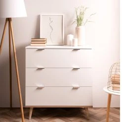 Kommode GÖTEBORG - weiß-Sonoma Eiche - 80 cm breit -Esszimmer Verkaufsgeschäft 1332001300 08 1600Wx1600H