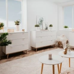 Kommode GÖTEBORG - weiß-Sonoma Eiche - 80 cm breit -Esszimmer Verkaufsgeschäft 1332001300 09 1600Wx1600H