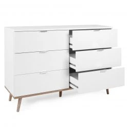 Sideboard GÖTEBORG - weiß-Sonoma Eiche - 120 cm breit -Esszimmer Verkaufsgeschäft 1332001400 03 1600Wx1600H