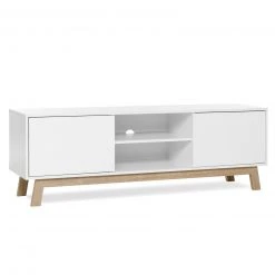 Lowboard E-APART - weiß-Sonoma Eiche - 150 cm breit