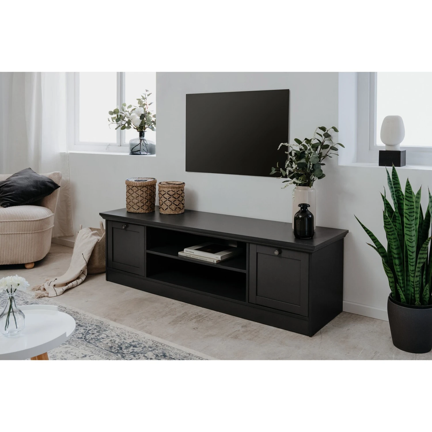 Lowboard VERA - anthrazit - 160 cm breit 4 Lowboard VERA - anthrazit - 160 cm breit – Bild 4