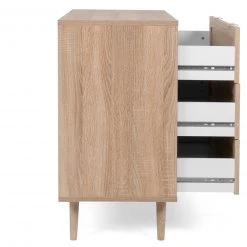 Kommode BALI - Sonoma Eiche-Rafia geflecht - 80 cm breit -Esszimmer Verkaufsgeschäft 1332002600 04 1600Wx1600H