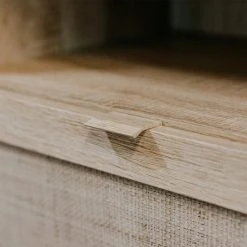 Kommode BALI - Sonoma Eiche-Rafia geflecht - 80 cm breit -Esszimmer Verkaufsgeschäft 1332002600 08 1600Wx1600H