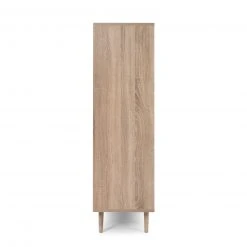 Highboardvitrine BALI - Sonoma Eiche-Rafia geflecht - 101 cm breit -Esszimmer Verkaufsgeschäft 1332003100 05 1600Wx1600H