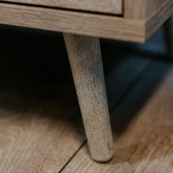 Highboardvitrine BALI - Sonoma Eiche-Rafia geflecht - 101 cm breit -Esszimmer Verkaufsgeschäft 1332003100 09 1600Wx1600H