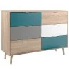 Sideboard CUBA - Sonoma Eiche - tricolor - 120 cm breit