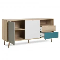 Sideboard CUBA - Sonoma Eiche - tricolor- 150 cm breit -Esszimmer Verkaufsgeschäft 1332003700 03 1600Wx1600H